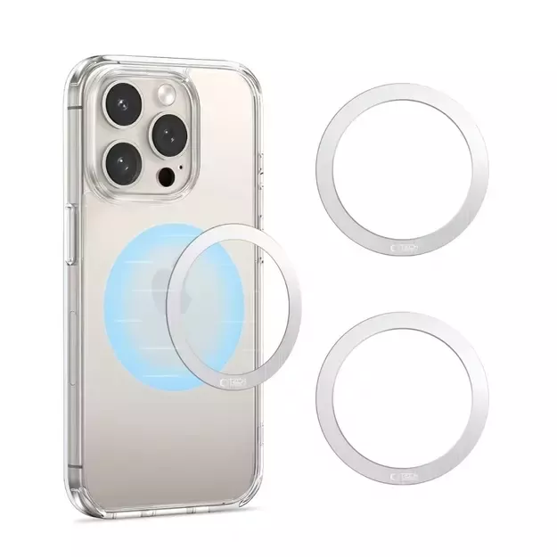 Tech-Protect MMP-110 2in1 MagSafe Ring - Silver / Silver 2