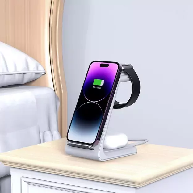 Tech-Protect QI15W-A36 3in1 Charging Station for Apple - White 11