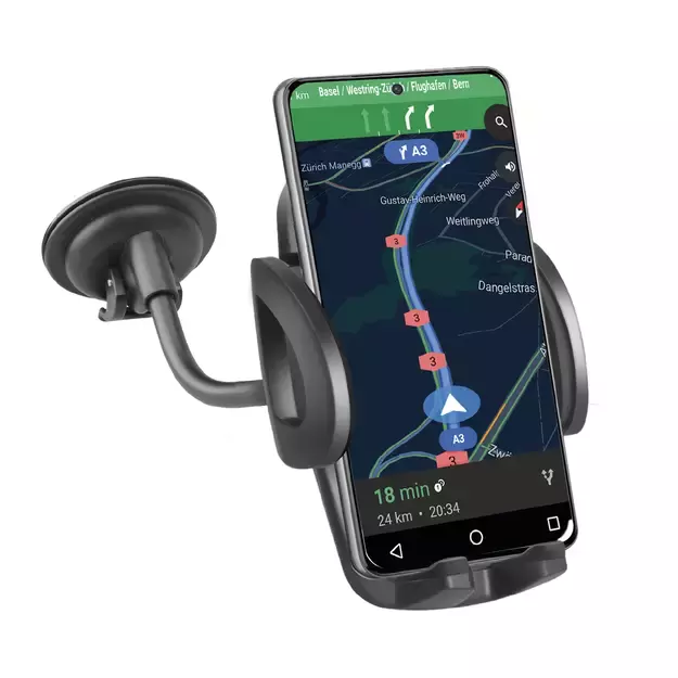 SBS TE0UCH20W Smartphone Holder for 6.8&quot  on Glass - Black