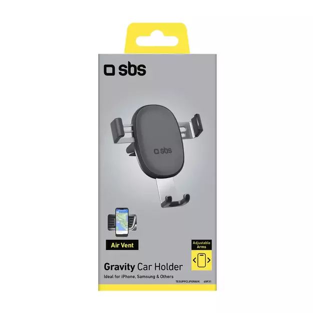 SBS TESUPPCLIPGRAVK smartphone holder for air vent, gravity - black 7