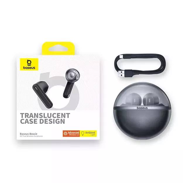 Baseus Bowie E5 TWS Wireless Headphones - Black 5