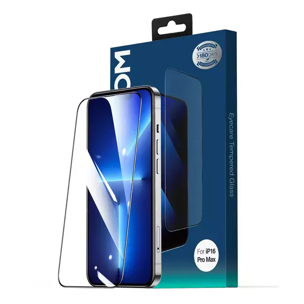Joyroom JR-MLG0285 2.5D Anti-Blue Light + Dustproof Tempered Glass with Black Frame for iPhone 16 Pro 1