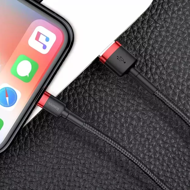 Baseus Cafule USB-A / Lightning 2.4A QC 3.0 cable 0.5 m - black and red 6