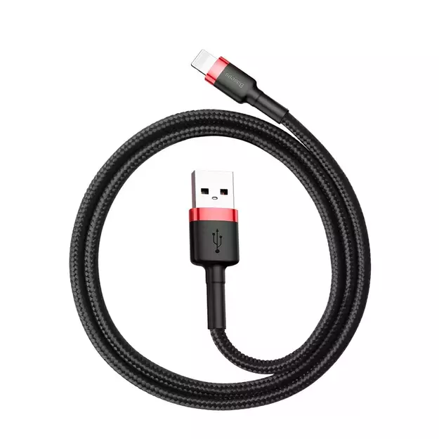 Baseus Cafule USB-A / Lightning 2.4A QC 3.0 cable 0.5 m - black and red 5