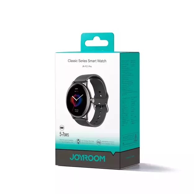 Joyroom Classis Series JR-FC1 Smartwatch with Call Answering Function / IP68 Protection - Dark Gray 5
