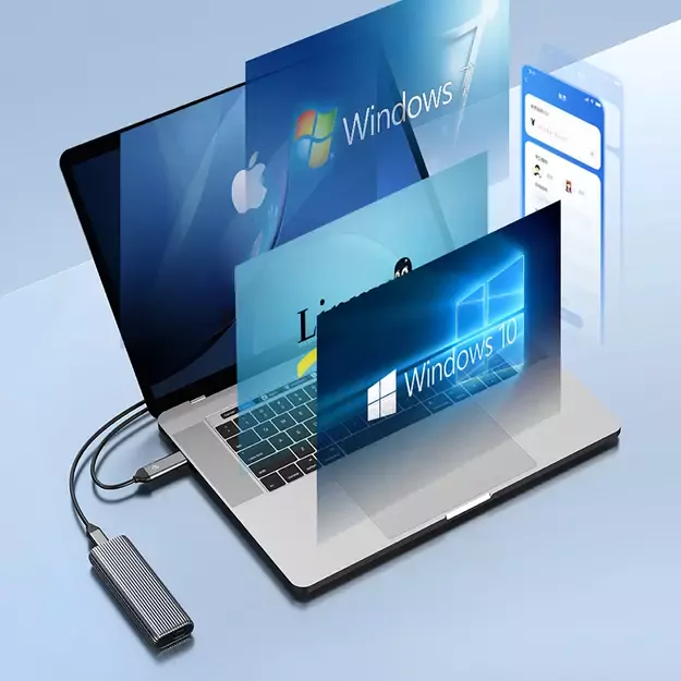 Orico AM2C3-G2 M.2 NVME USB-C 3.2 Disk Drive - Gray 2