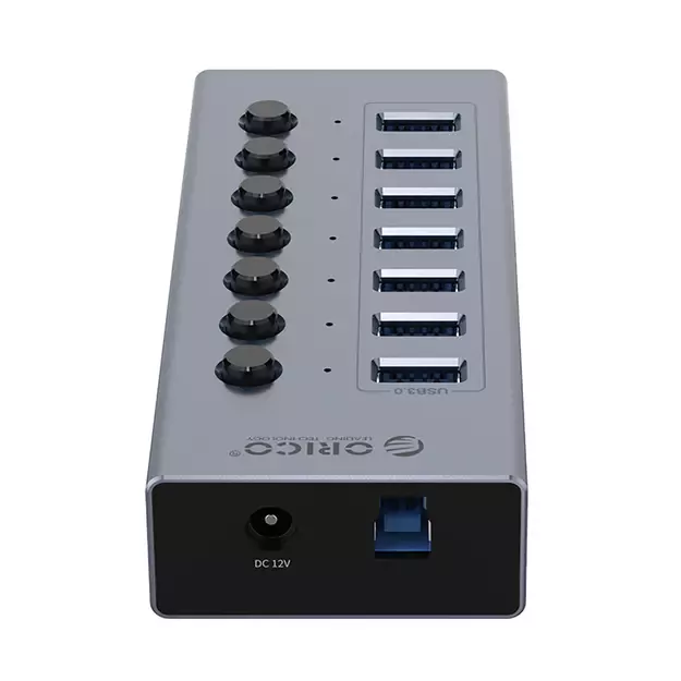 Orico BT2U3-7AB Hub 7x USB-A 3.0 with switches - gray 2