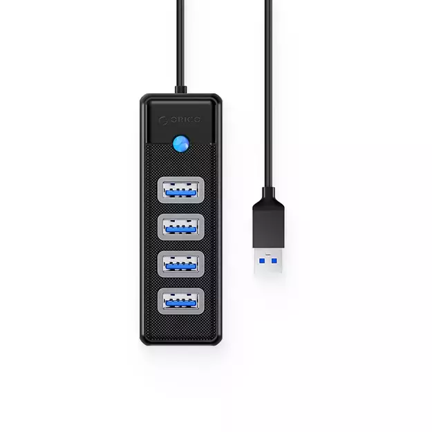 Hub Orico PW4U-U3 USB-A / 4x USB-A 3.0 - black 1