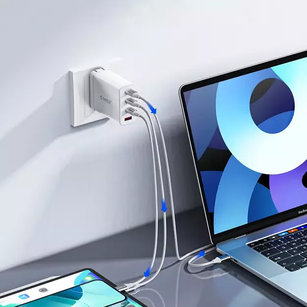 Orico CDX 100W 5A Power Delivery USB-C - USB-C 1m Cable - White 1