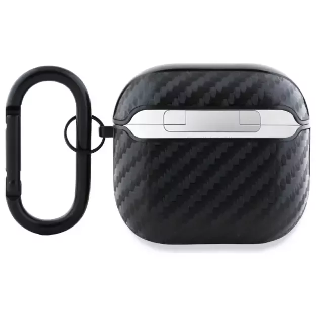 BMW Carbon Double Metal Logo Case for AirPods 4 - Black 1