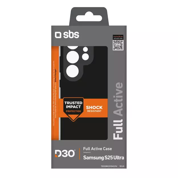 SBS D3O Case for Samsung Galaxy S25 Ultra - Black 1