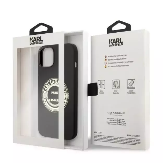 Karl Lagerfeld KLHCP14MSRSGRCK iPhone 14 Plus 6.7 &quot hardcase black / black Silicone RSG 14