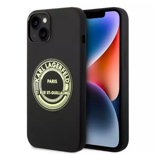 Karl Lagerfeld KLHCP14MSRSGRCK iPhone 14 Plus 6.7 &quot hardcase black / black Silicone RSG