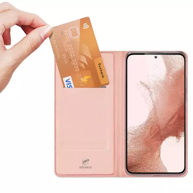 Dux Ducis Skin Pro case for Samsung Galaxy S23+ flip cover card wallet stand pink 1