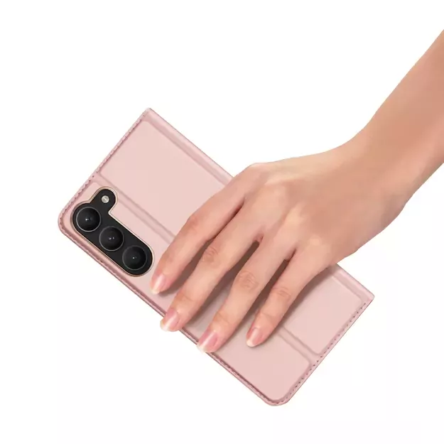 Dux Ducis Skin Pro case for Samsung Galaxy S23+ flip cover card wallet stand pink 5