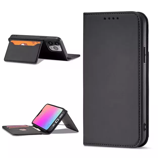 Magnet Card Case for Samsung Galaxy S23+ flip cover wallet stand black 23