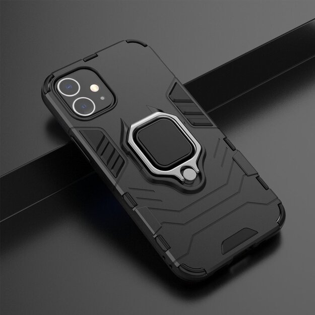Ring Armor Case Kickstand Tough Rugged Cover for iPhone 12 mini blue 14