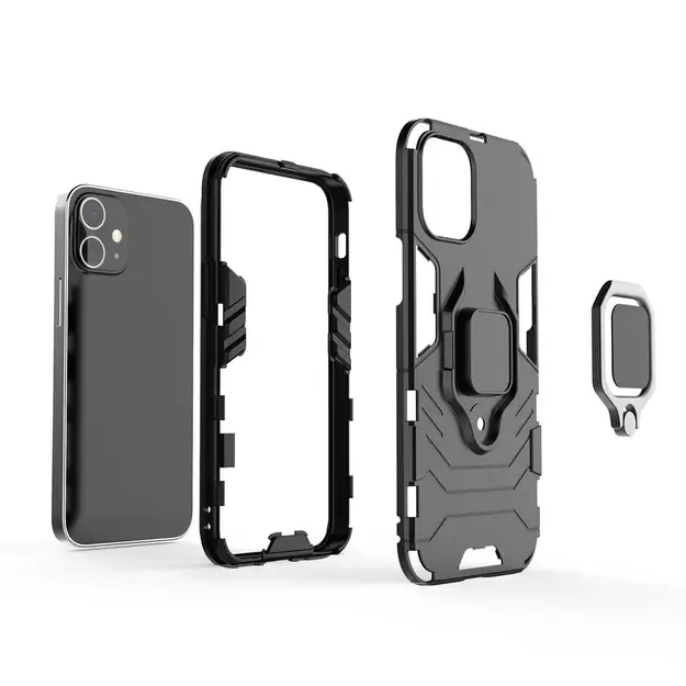 Ring Armor Case Kickstand Tough Rugged Cover for iPhone 12 mini blue 8