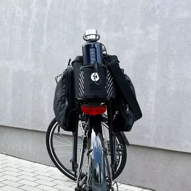 Wozinsky bike carrier bag with 9l shoulder strap (rain cover included) black (WBB22BK) 17