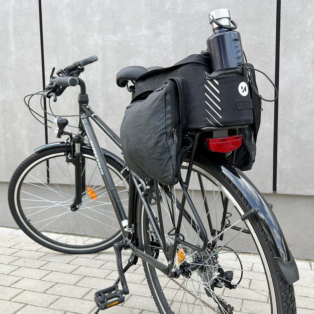 Wozinsky bike carrier bag with 9l shoulder strap (rain cover included) black (WBB22BK) 35