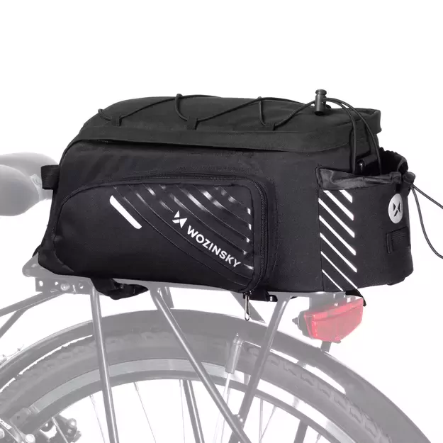 Wozinsky bike carrier bag with 9l shoulder strap (rain cover included) black (WBB22BK) 20