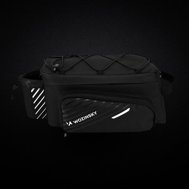 Wozinsky bike carrier bag with 9l shoulder strap (rain cover included) black (WBB22BK) 29