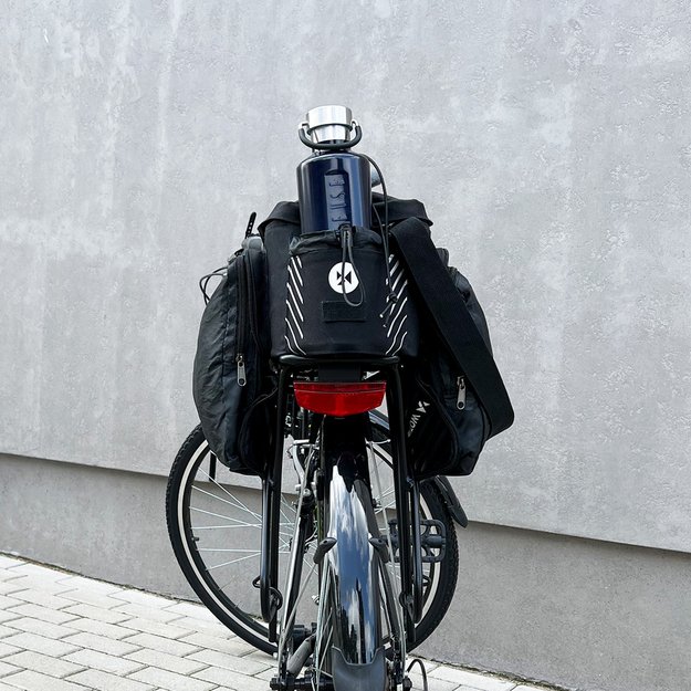Wozinsky bike carrier bag with 9l shoulder strap (rain cover included) black (WBB22BK) 38