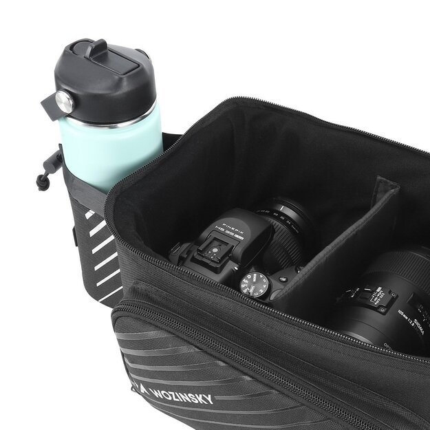 Wozinsky bike carrier bag with 9l shoulder strap (rain cover included) black (WBB22BK) 28