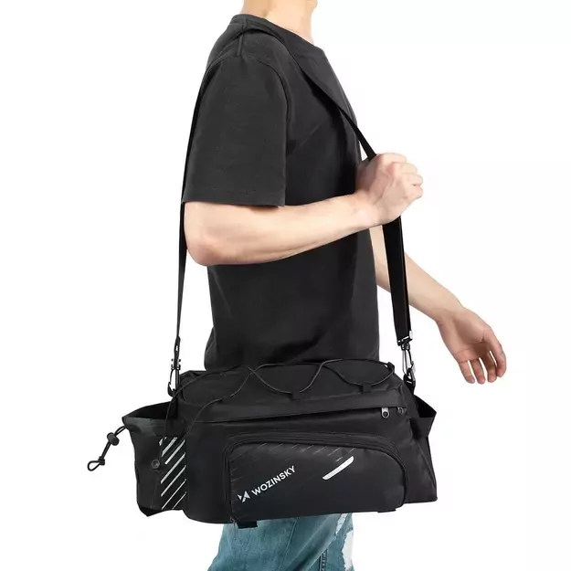Wozinsky bike carrier bag with 9l shoulder strap (rain cover included) black (WBB22BK) 42