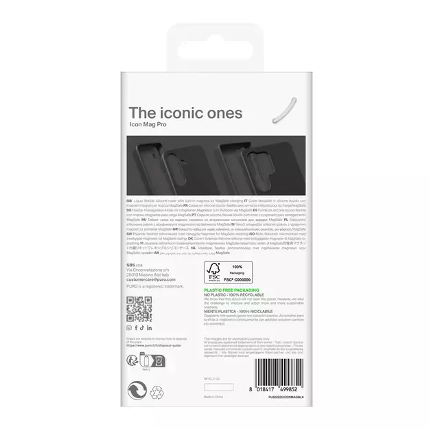 Puro Icon Mag Silicone Case with MagSafe for Samsung Galaxy S25 Ultra - Black 3