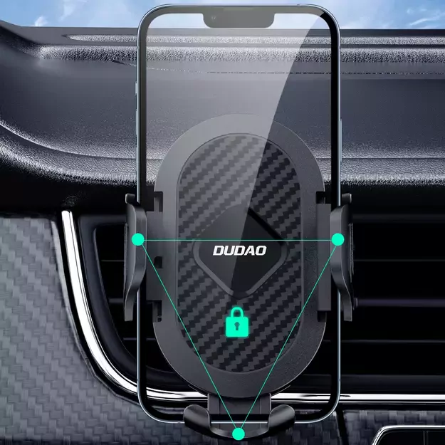 Dudao F2+ smartphone holder for air vent, clamp - black 12