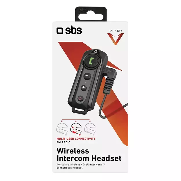 SBS TEMOTOINTERCOMK wireless motorcycle intercom - black 12