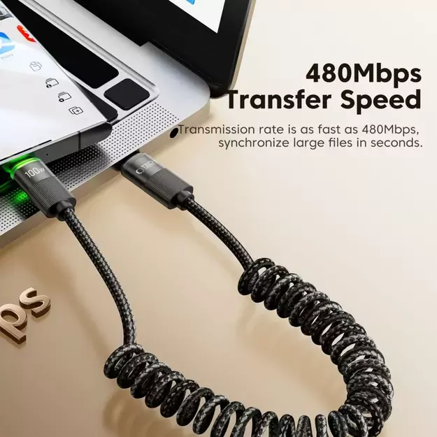 Tech-Protect UB20T Ultraboost USB Type-C Cable PD100W/5A 180cm - Black 4