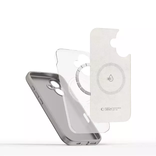 Tech-Protect Liquid Silicone MagSafe iPhone 16 Case - Gray 5