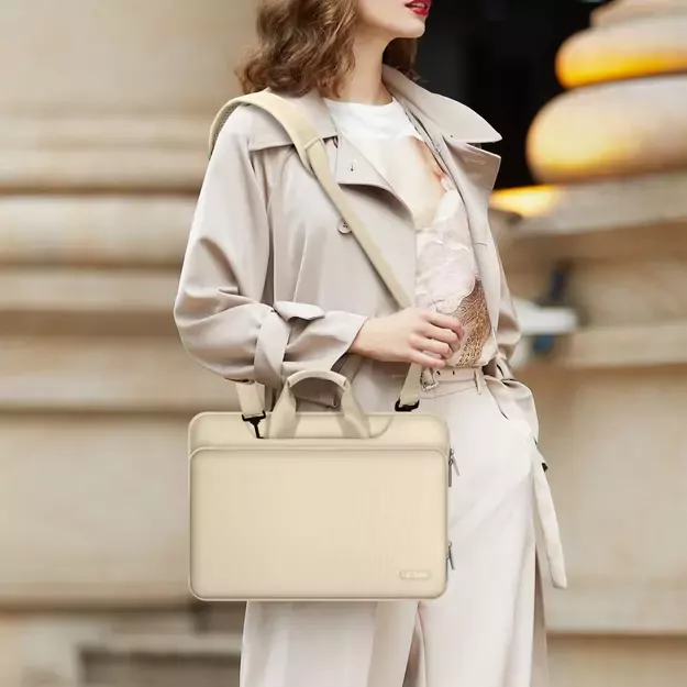15-16 Tech-Protect Pocket Laptop Bag - Beige 18