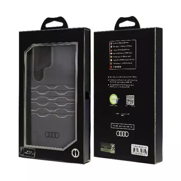 Audi IML Geometric Pattern Case S24 Ultra S928 black/black hardcase AU-IMLS24U-A6/D3-BK 12