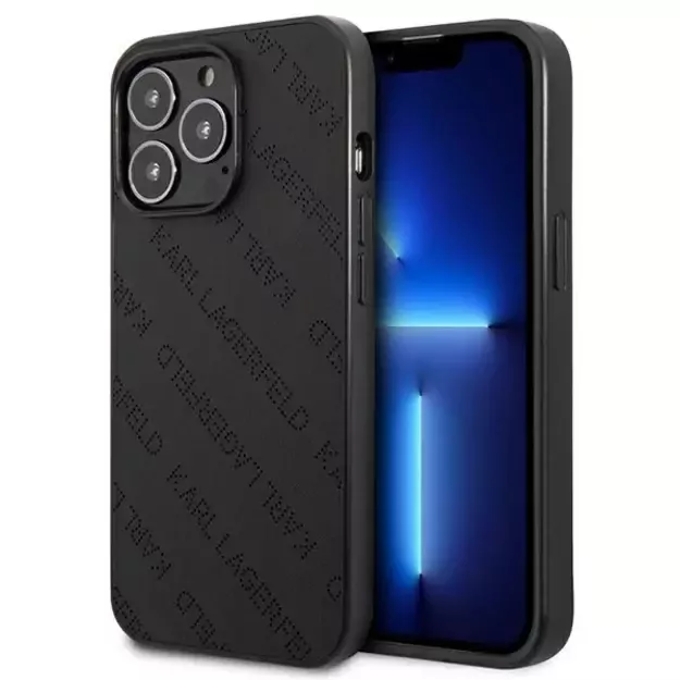 Karl Lagerfeld Perforated Allover iPhone 13 Pro Max 6.7&quot  Case - Black