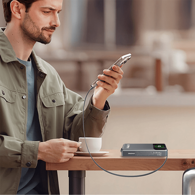 Dudao K31 Pro 45W 20000mAh Power Bank with Built-in Retractable USB-C Cable - Gray 5