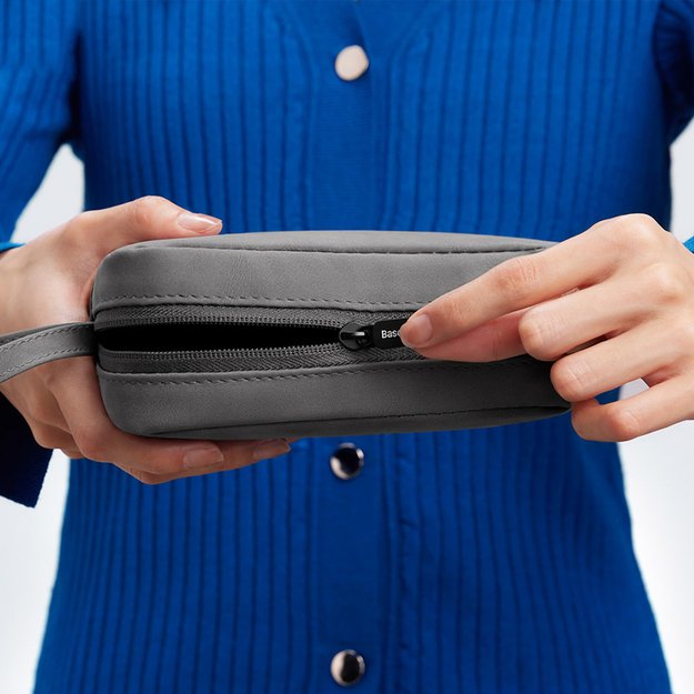 Baseus EasyJourney Series small travel bag phone pouch, headphones and other small items gray 10