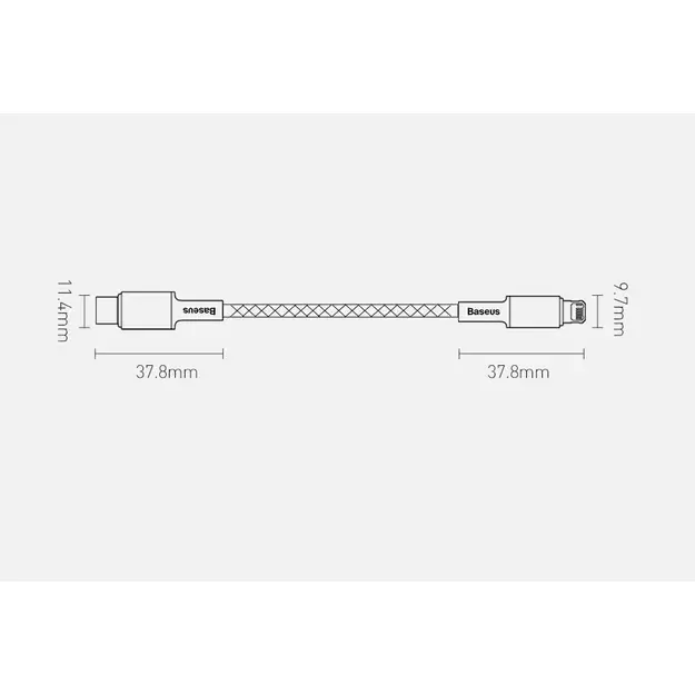 Baseus CATLGD-A02 Lightning - USB-C PD cable 20W 480Mb/s 2m - white 20