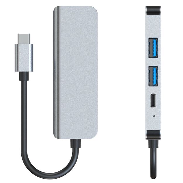 HUB Tech-Protect V2 4in1 USB-C - USB-A 3.0 / USB-A 2.0 / USB-C / HDMI - gray 7