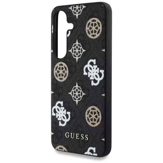 Guess 4G Printed Colored Peony Pattern MagSafe case for Samsung Galaxy S25 black 5