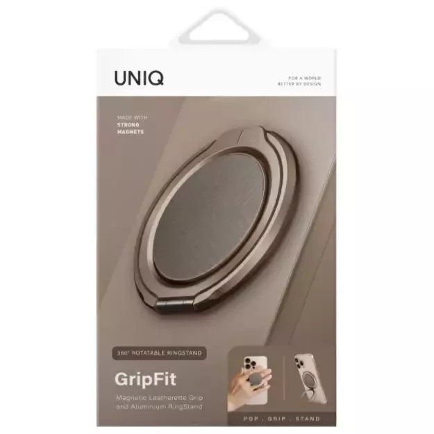 Uniq Gripfit 360 Magnetic Mount&amp Kickstand Magnetic Holder gray/flint gray 1