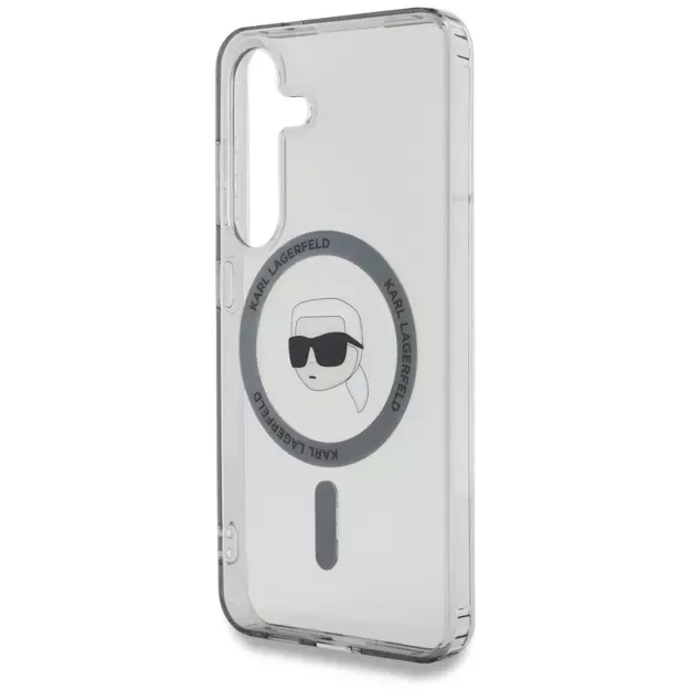 Case Karl Lagerfeld Button Karl Head Printed Logo MagSafe Samsung Galaxy S25 black 12
