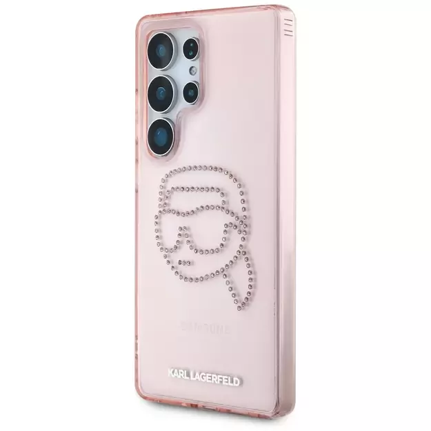 Karl Lagerfeld Rhinestones K. Head Logo Samsung Galaxy S25 Ultra Case Pink 8