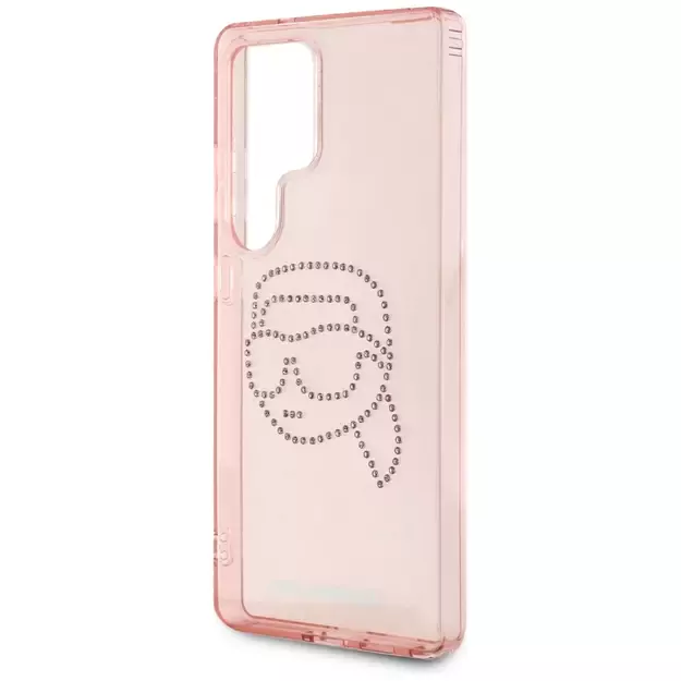 Karl Lagerfeld Rhinestones K. Head Logo Samsung Galaxy S25 Ultra Case Pink 12