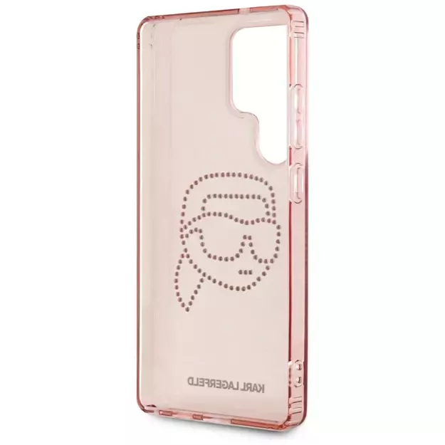 Karl Lagerfeld Rhinestones K. Head Logo Samsung Galaxy S25 Ultra Case Pink 13