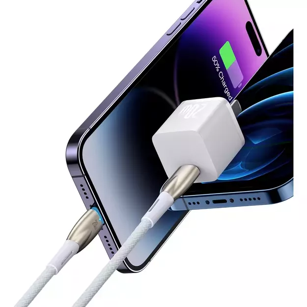 Baseus CADH000002 Lightning - USB-C PD cable 20W 480Mb/s 1m - white 7
