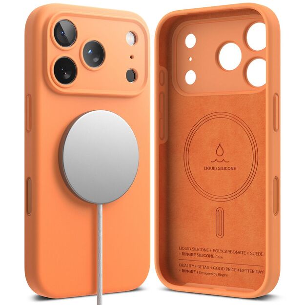 Ringke Silicone Magnetic MagSafe Case for iPhone 17 Pro Max - Orange 1