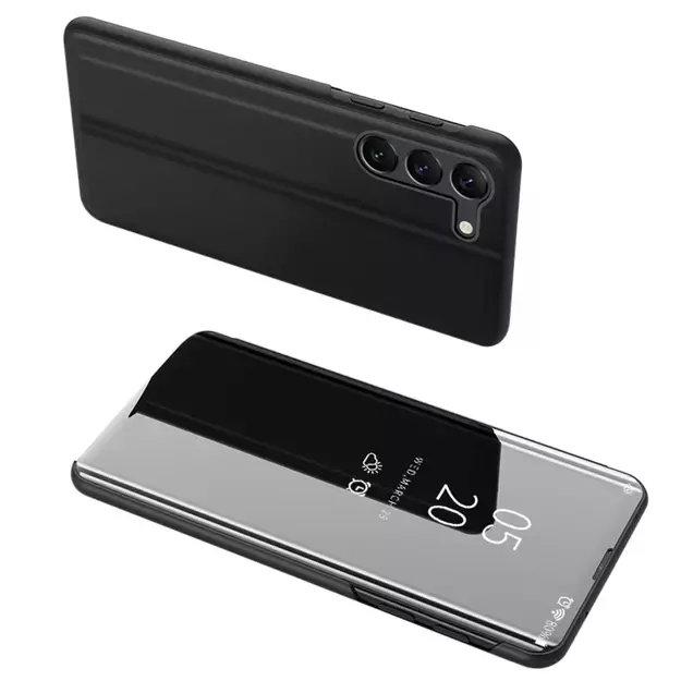 Clear View Case cover for Samsung Galaxy S23+ flip cover black